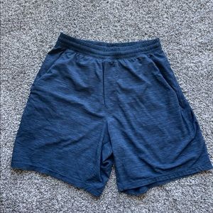 Mens blue lululemon pace breaker shorts liner less size medium 6 inch inseam